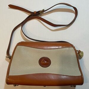Dooney & Bourke Brown and Cream Crossbody Bag